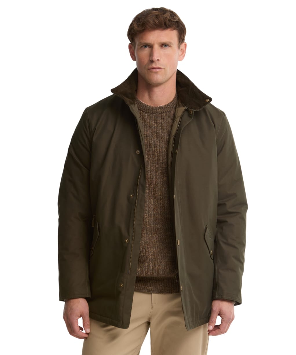 Men's Barbour Winter Spoonbill Waterproof Jacket - Dark Olive