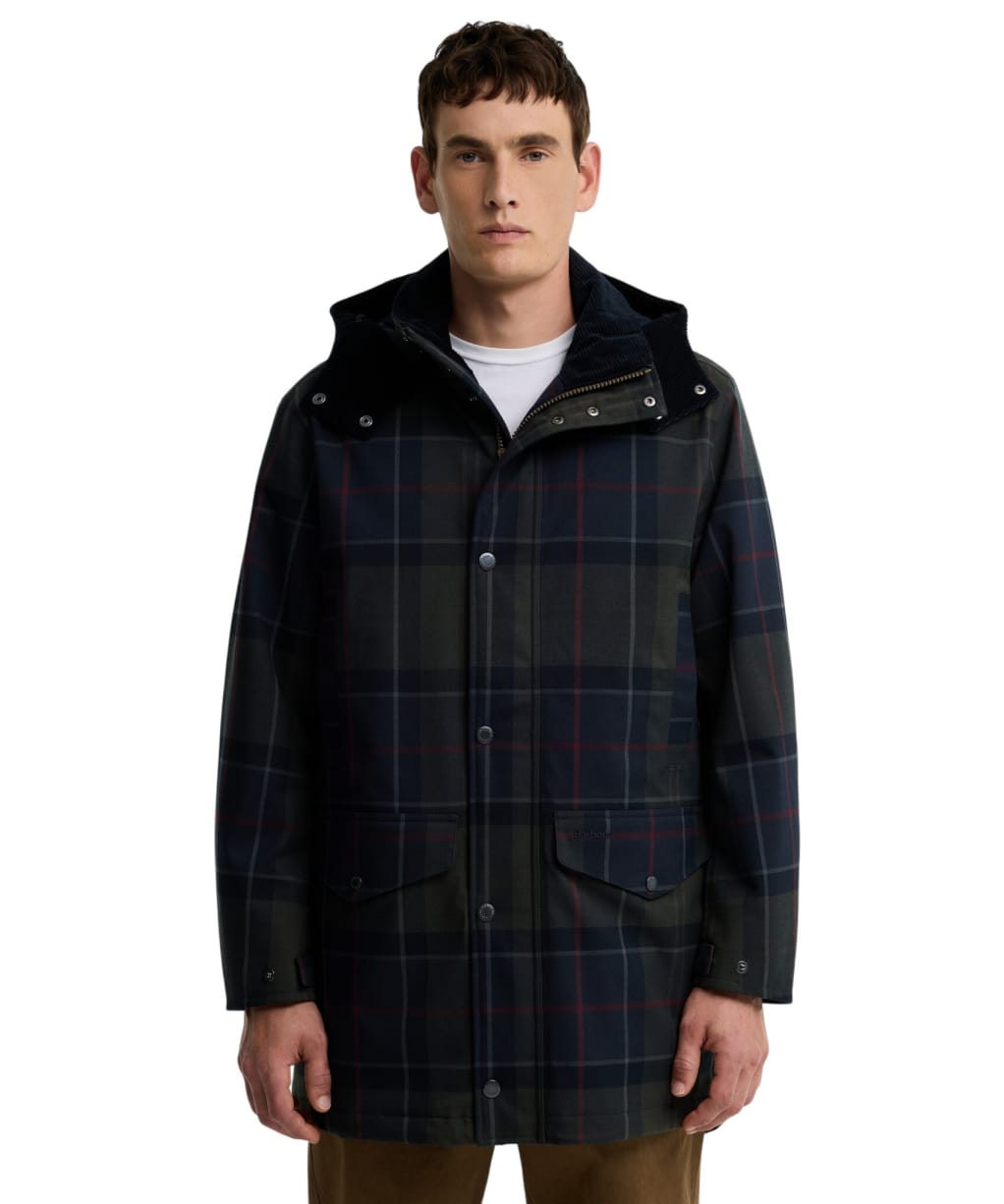 Men's Barbour Lonnen Tartan Waterproof Jacket - Shadow Classic Tartan