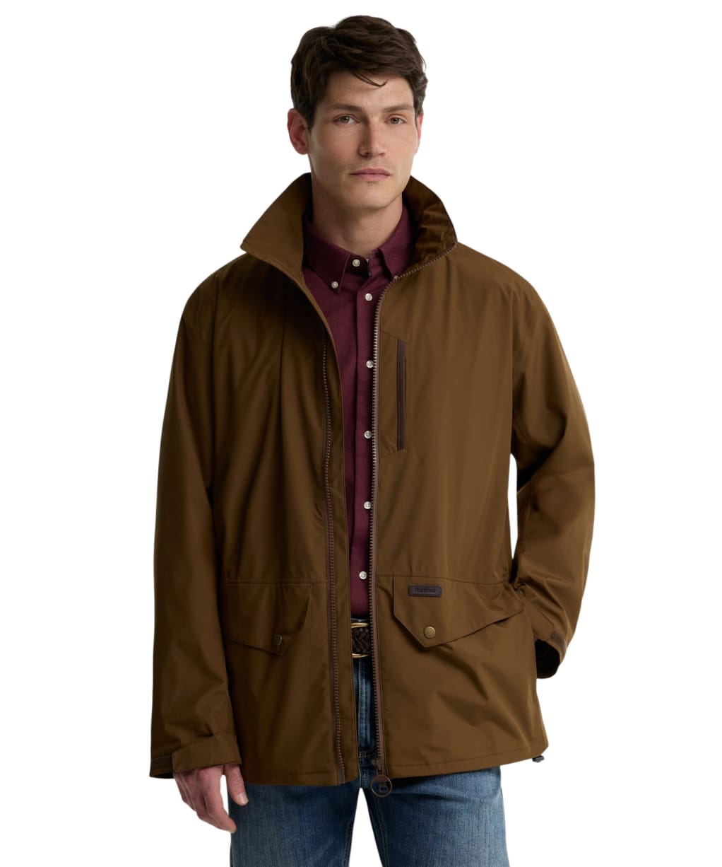 Men's Barbour Uldale Waterproof Jacket - Dark Sand