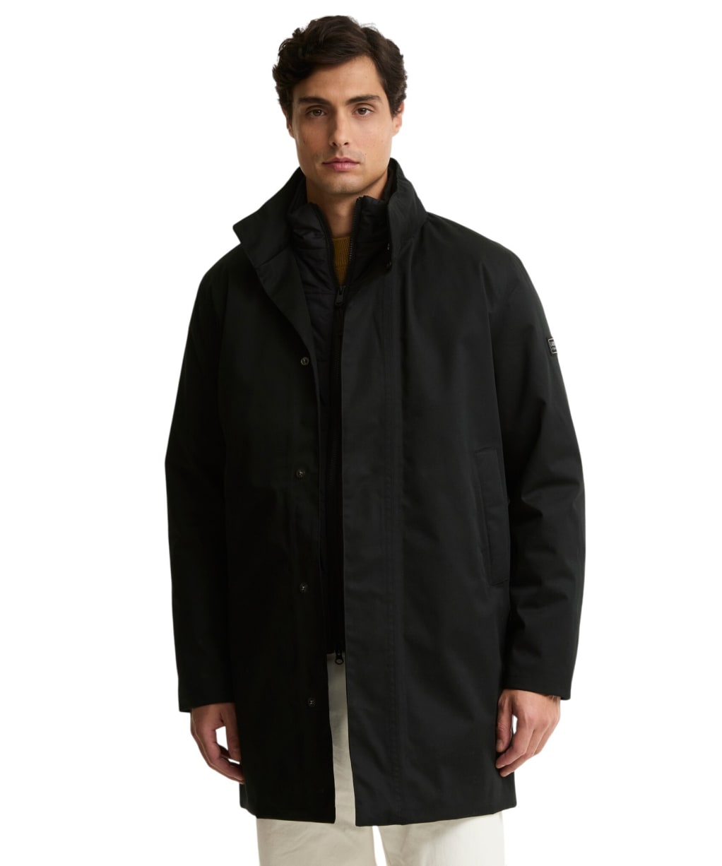 Men's Barbour International Hybridge Waterproof Jacket - Black