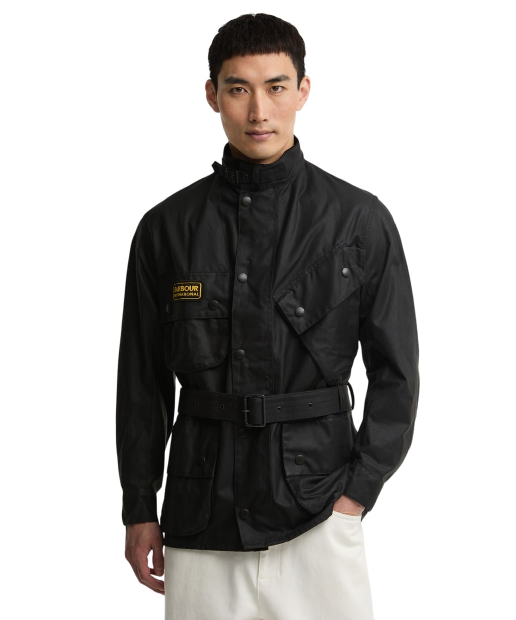 Men's Barbour International Original Waxed Jacket - Black 2