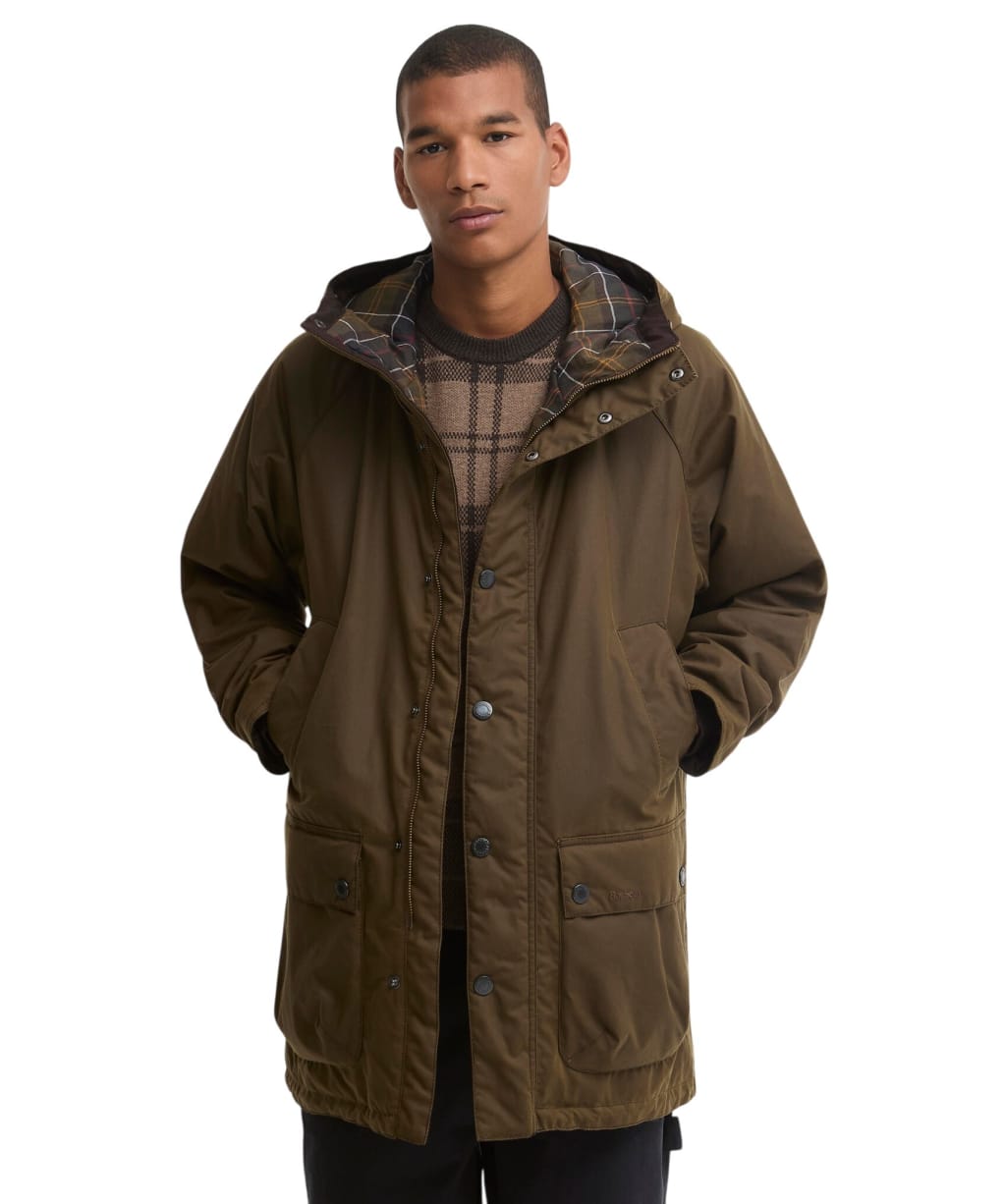 Men's Barbour Bedale Waxed Parka - Brown