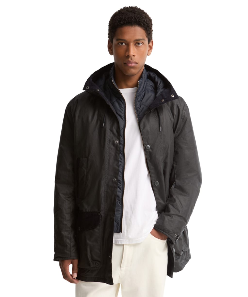 Men's Barbour Winter Beaufort Waxed Parka - Navy