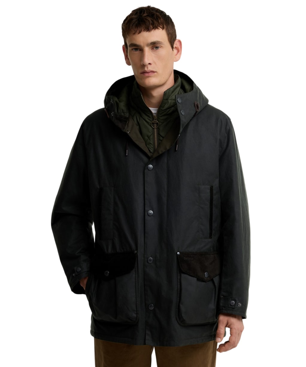 Men's Barbour Winter Beaufort Waxed Parka - Sage