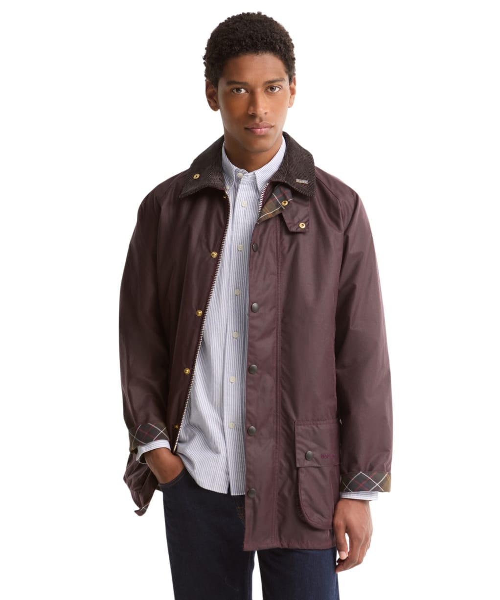 Men's Barbour Icons Beaufort Waxed Jacket - Bordeaux