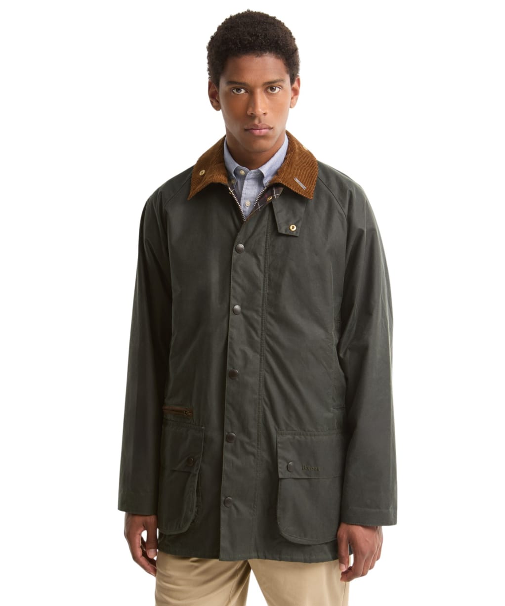 Men's Barbour Icons Beaufort Waxed Jacket - Sage