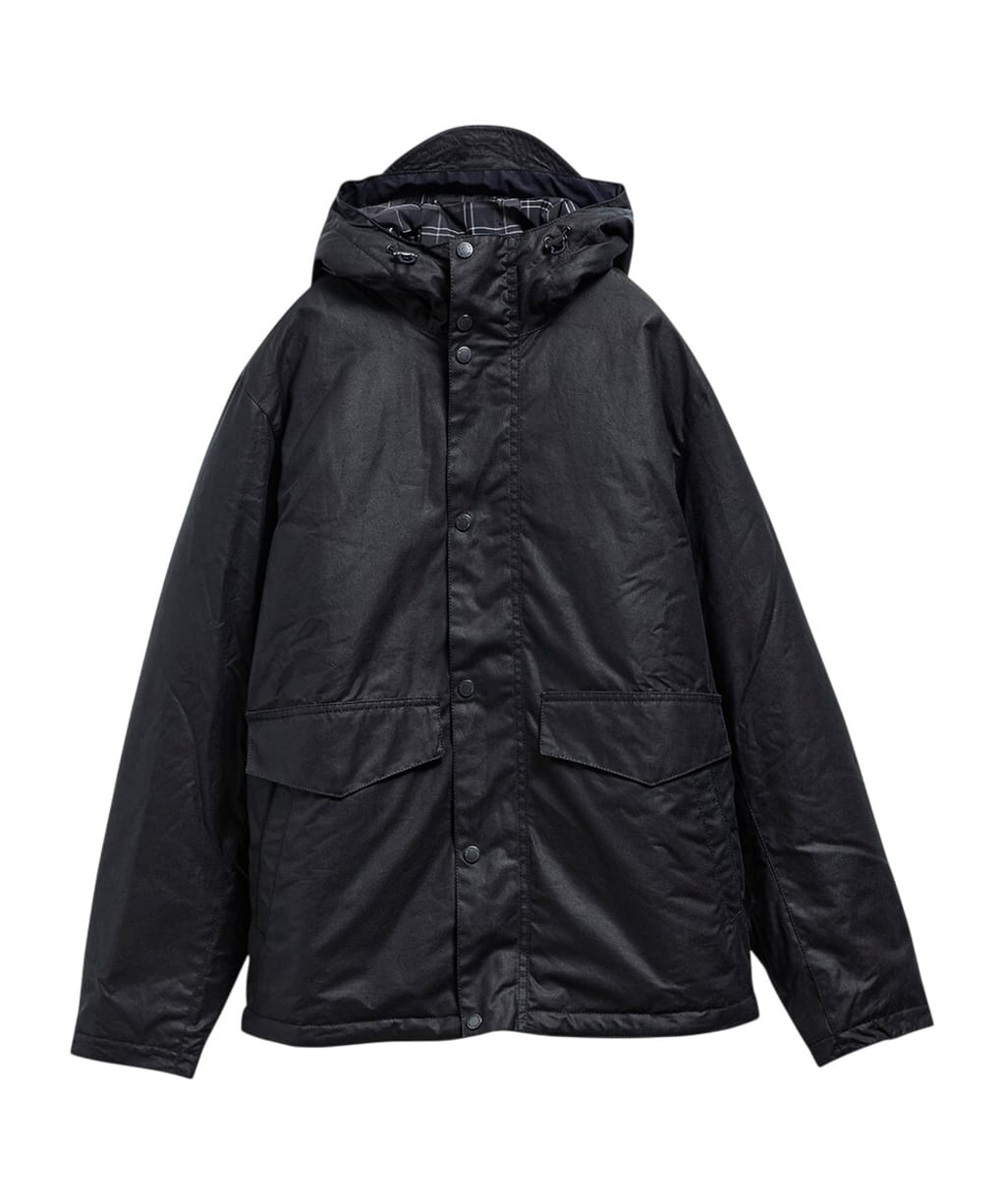Men's Barbour International Everrett Waxed Jacket - Dark Navy