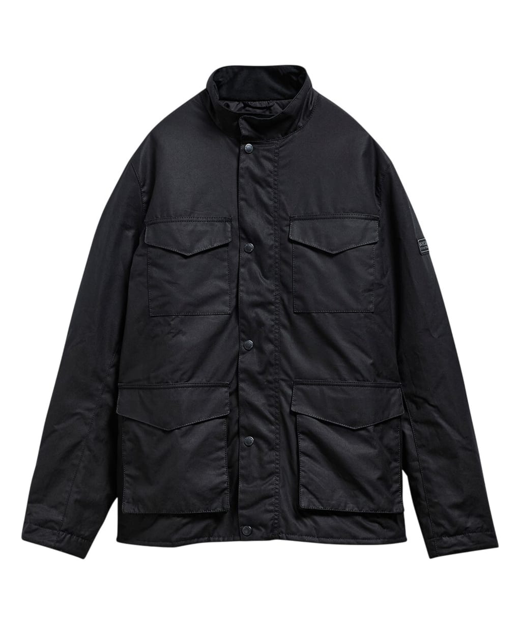 Men's Barbour International Milford Waxed Jacket - Black