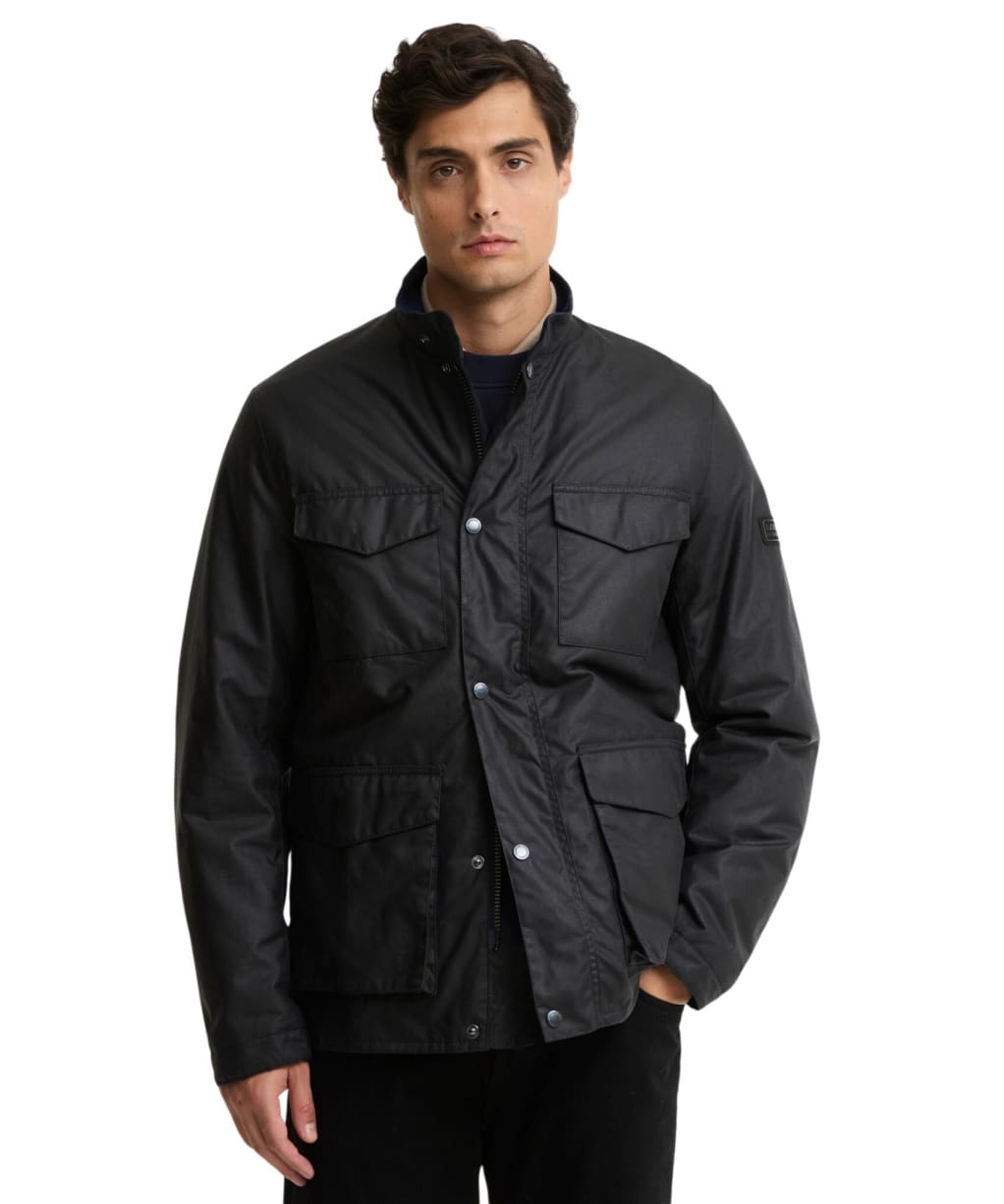 Men's Barbour International Milford Waxed Jacket - Dark Navy