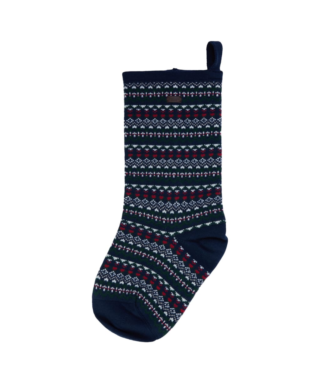 Barbour Marlow Christmas Stocking - NAVY FESTIVE