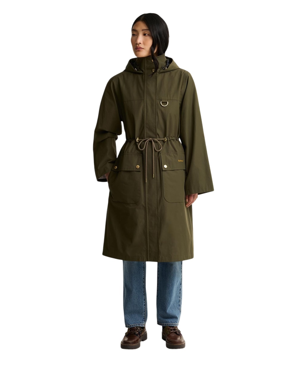  Women's Barbour Stokesley Waterproof Jacket - Olive / Shadow Classic