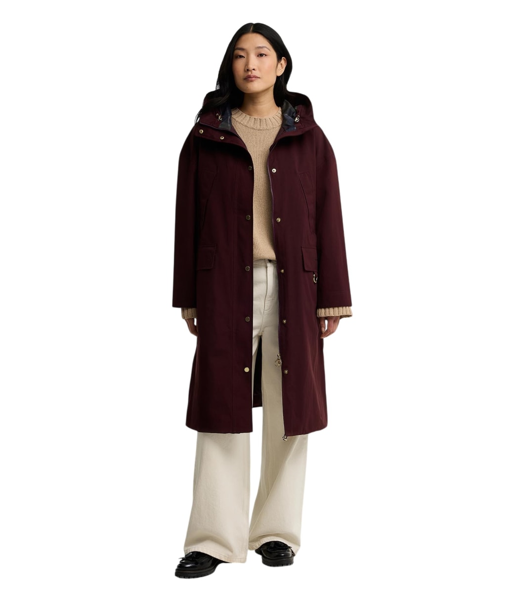  Women's Barbour Stevie Waterproof Jacket - Fig / Shadow Classic
