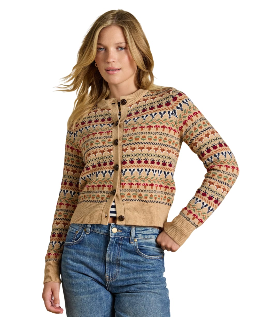 Women's Joules Woodland Cardigan - Oatmeal