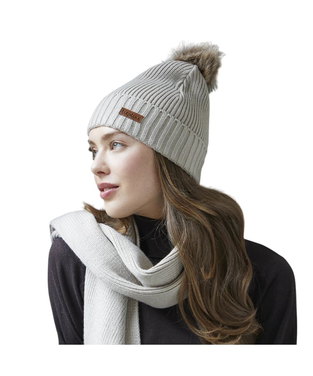 Ridgeline Baltic Bobble Hat and Scarf Set - Sand