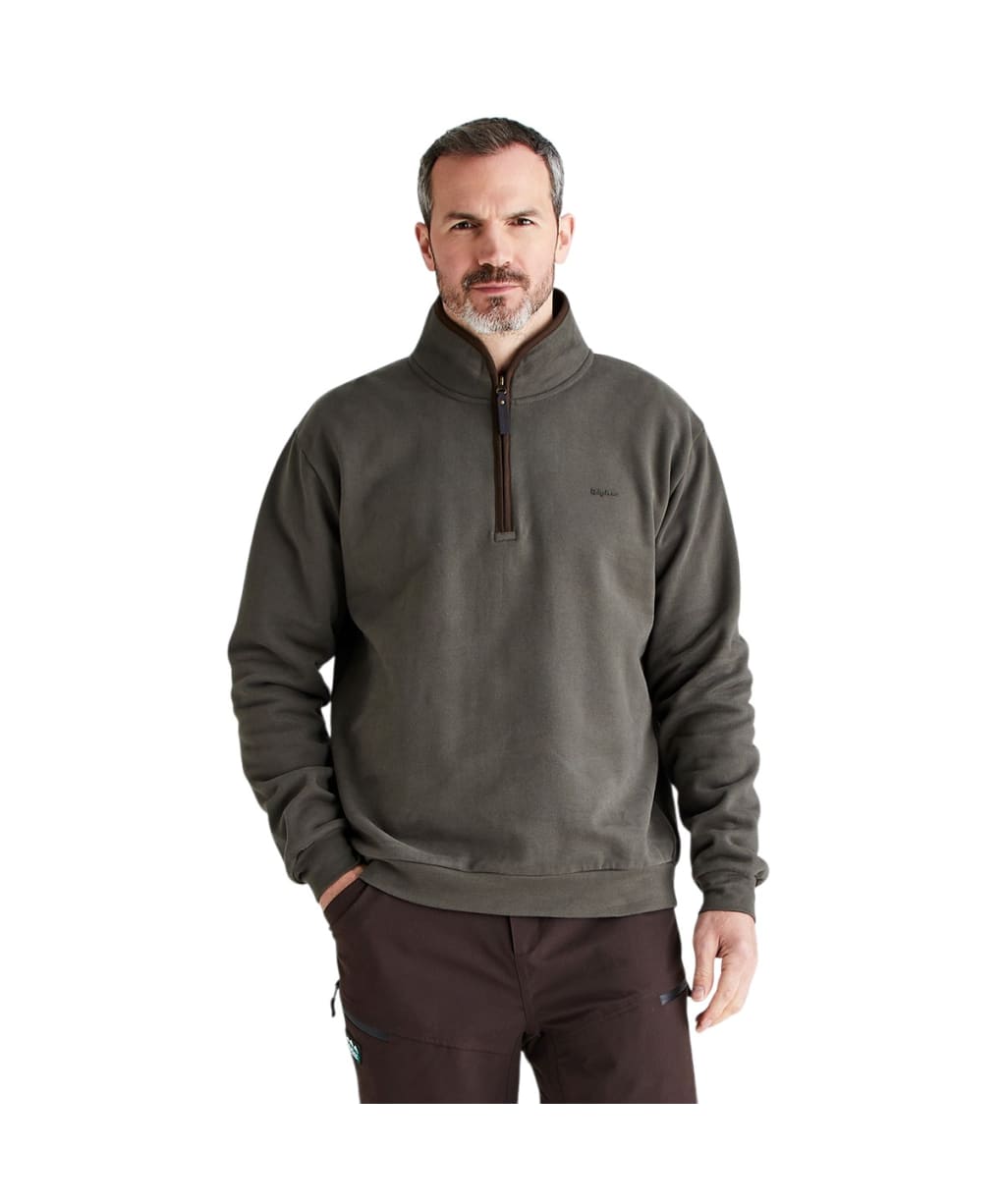 Men's Ridgeline Brancaster 1/4 Zip Top - Moss