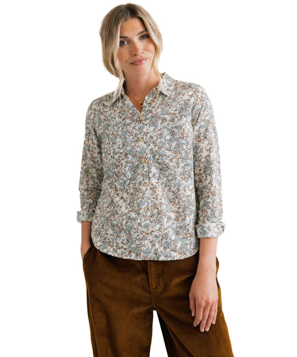  Women's Lily & Me Patsy Painter's Posy Shirt - Powder Blue