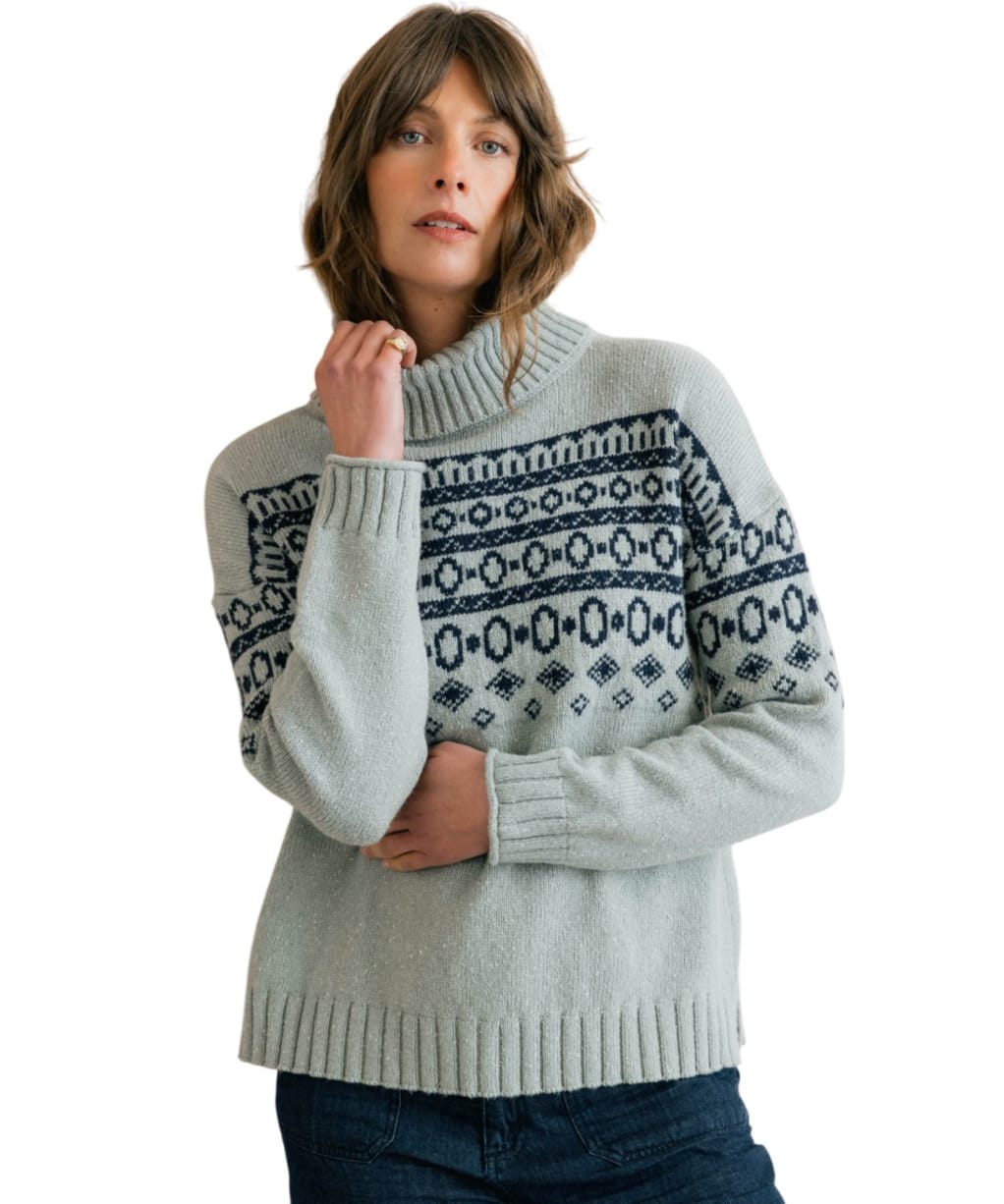 Women's Lily & Me Easel Fair Isle Jumper - Mist