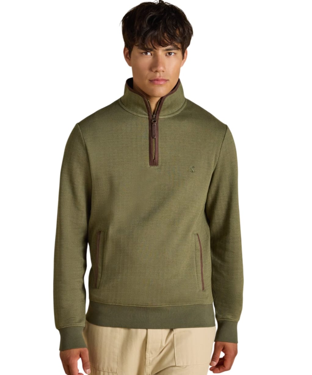 Men's Joules Heritage 1/4 Zip Sweatshirt - Green