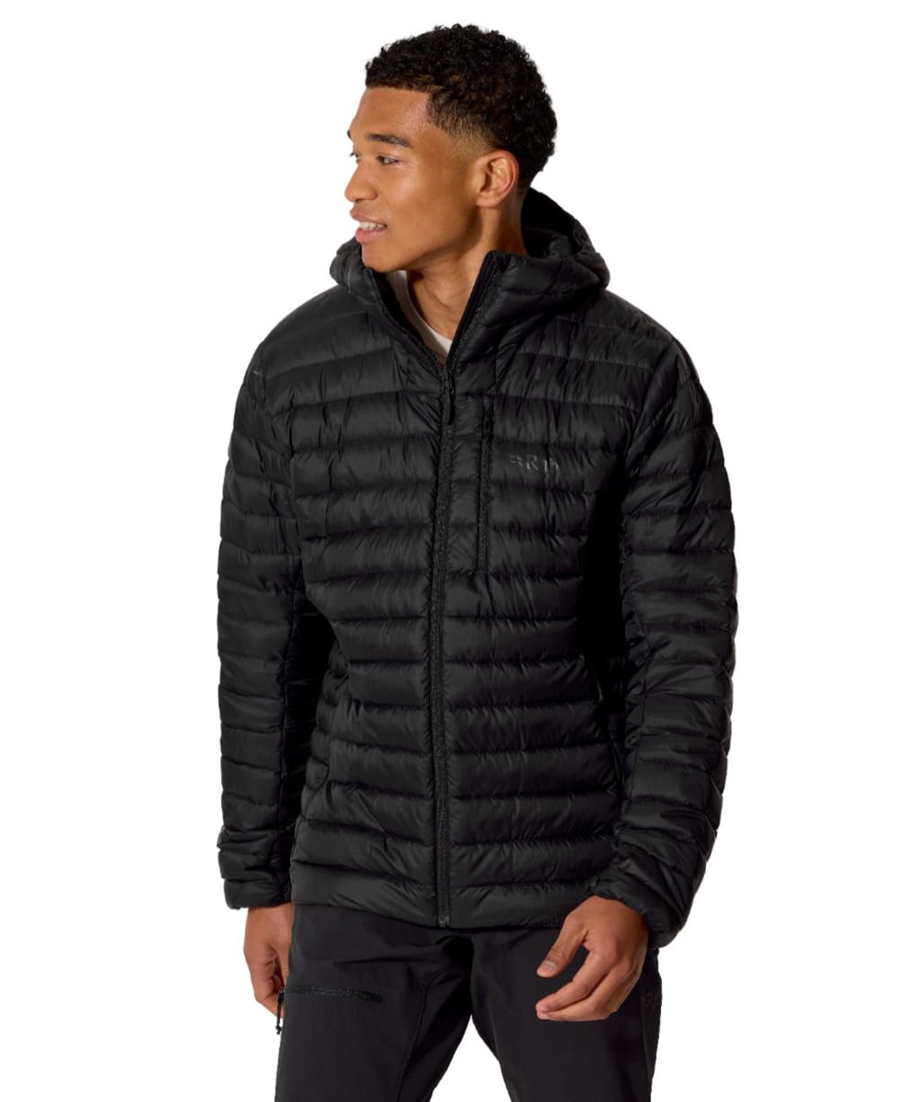 Men's Rab Microlight Alpine Down Hooded Jacket - Black