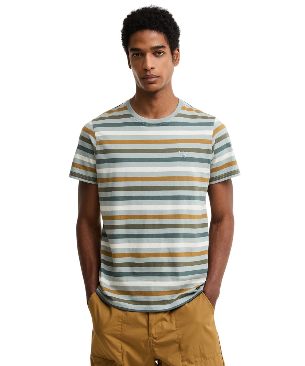 Men's Barbour Rokeby Yarn Dye Stripe T-Shirt - Dusty Slate
