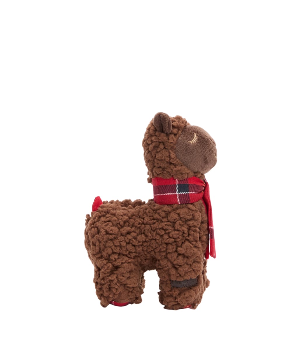 Barbour Dog Llama Toy - BROWN/ CARDINAL