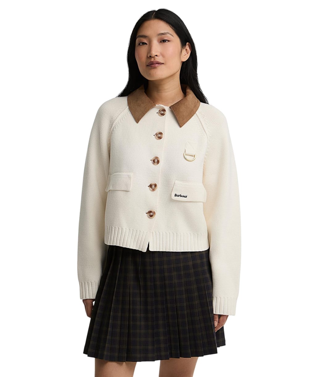 Women's Barbour Alverstone Knitted Cardigan - Ecru