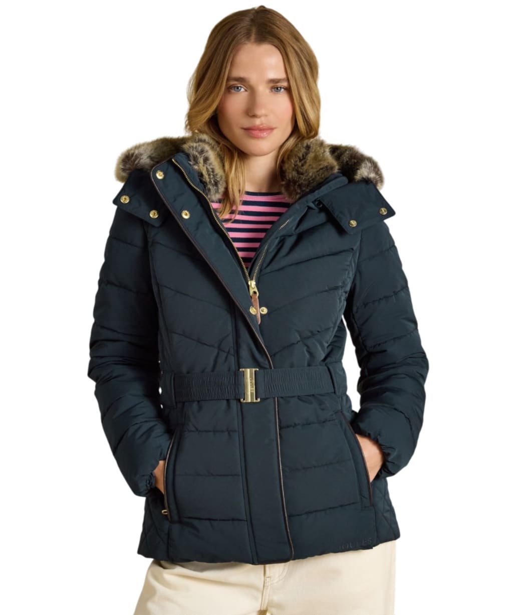 Women's Joules Aspen Showerproof Jacket - Navy