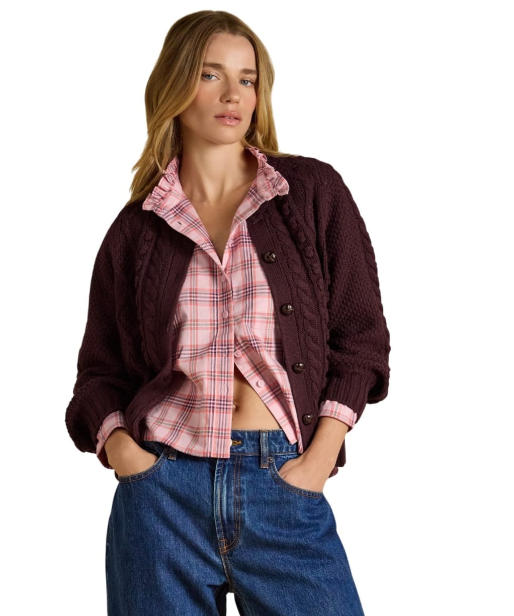 Women's Joules Rafferty Cardigan - Wine