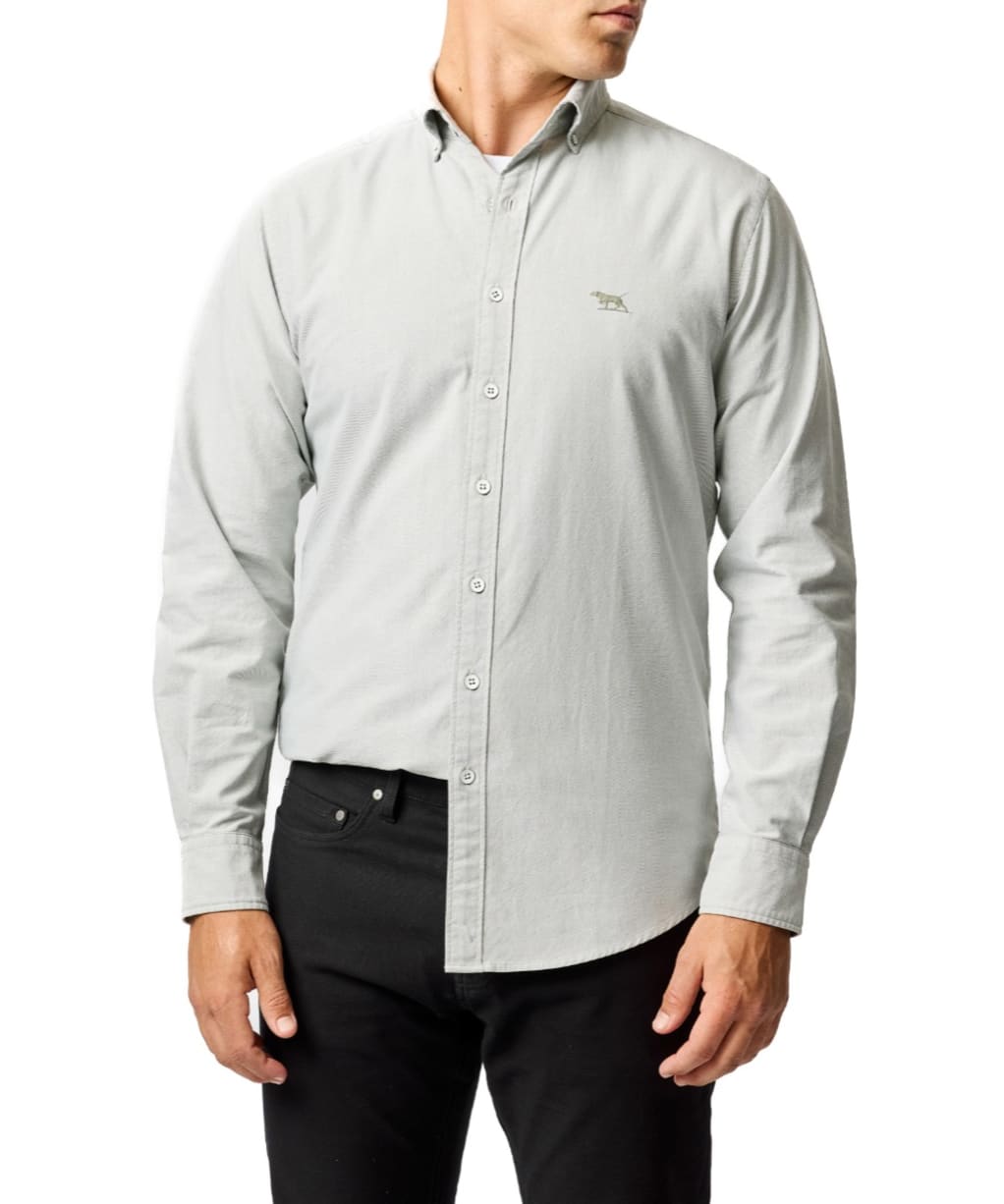 Men's Rodd & Gunn Long Sleeve Oxford Shirt - Eucalyptus