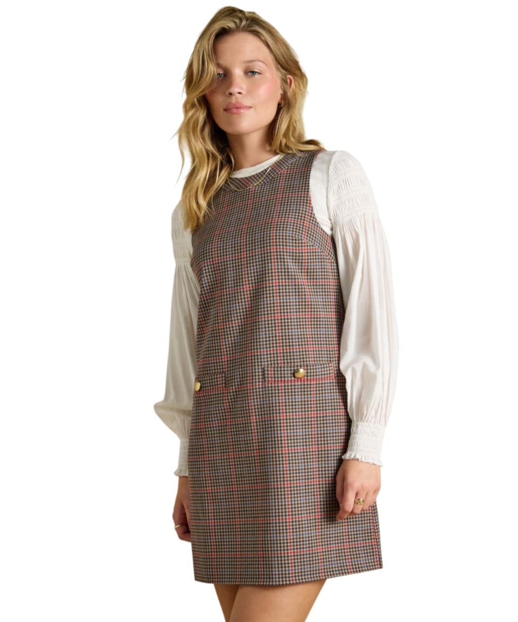 Women's Joules Beatrice Tweed Shift Dress - Hewitt Houndstooth