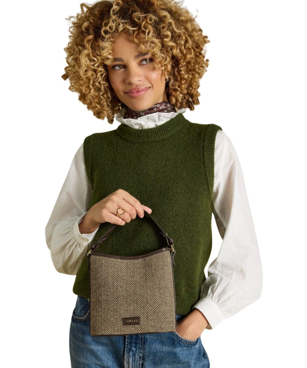 Women's Joules Bucket Bag - Natural Herringbone