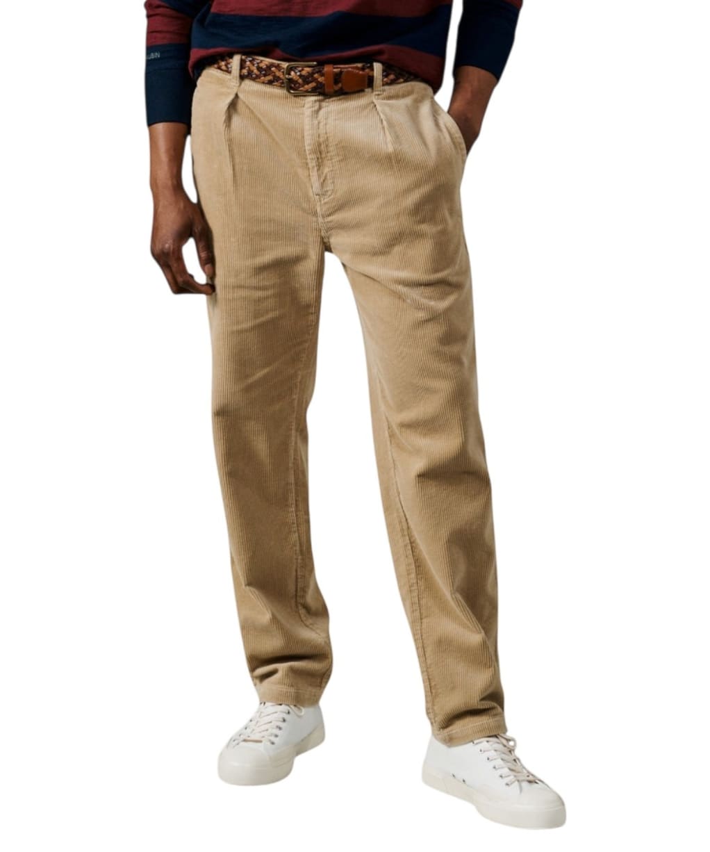 Men's Aubin Barrowby Cord Trousers - Tan