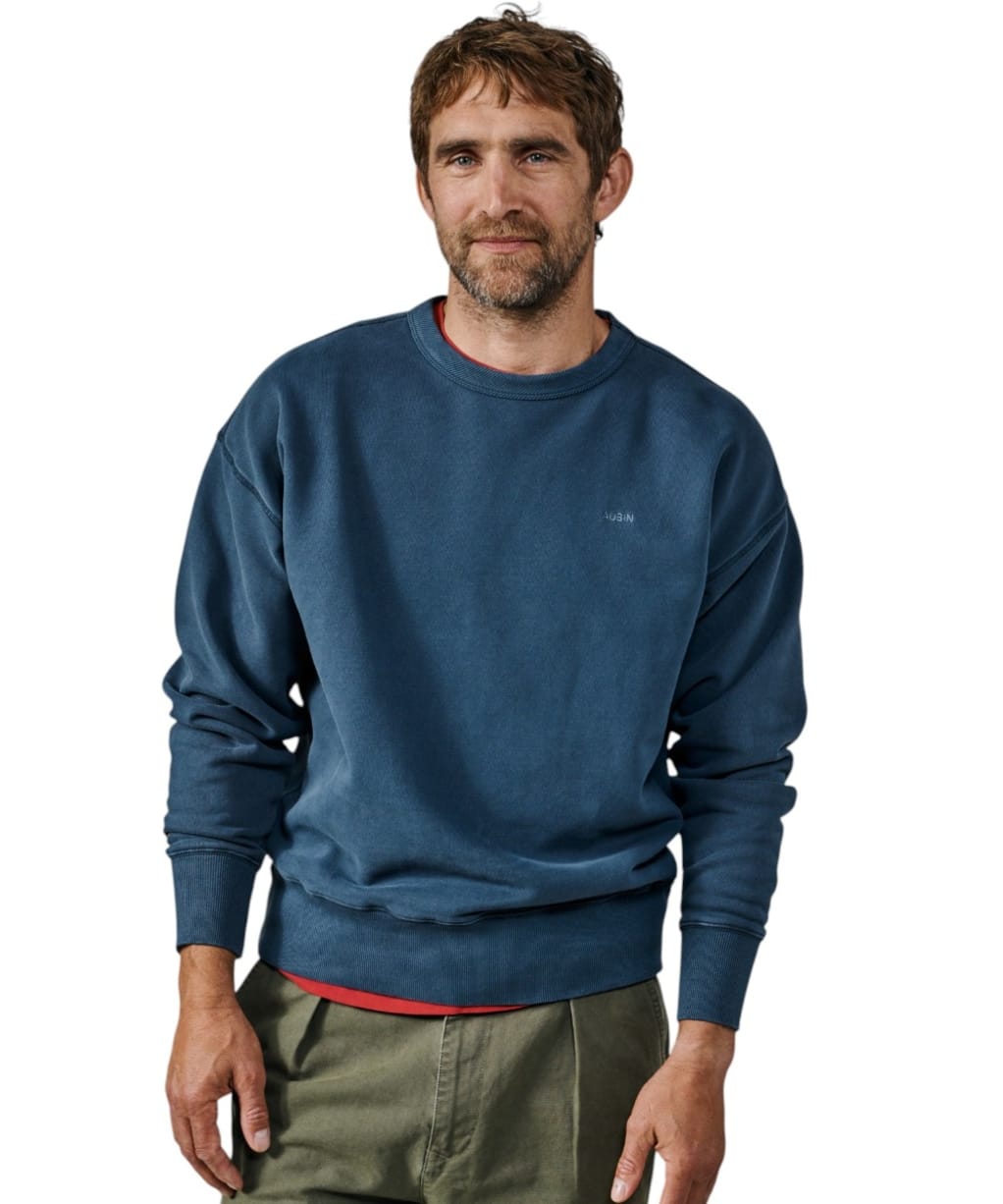 Men's Aubin Brandon Crew Neck Sweater - Navy