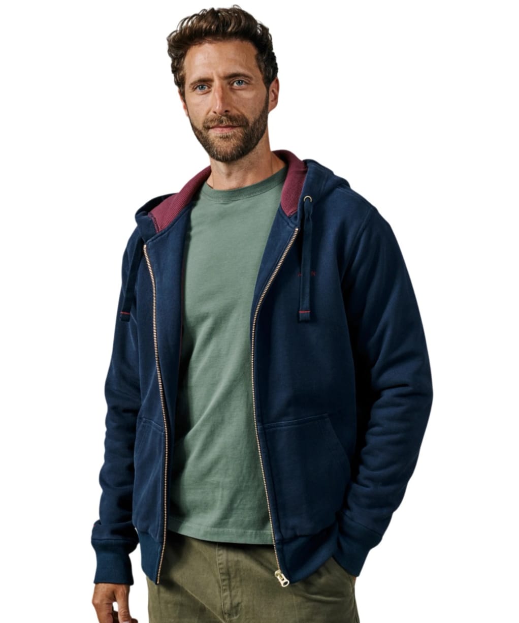 Men's Aubin Heslam Waffle Lined Hoodie - Navy