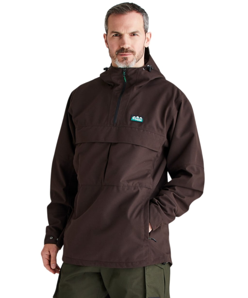 Men's Ridgeline Cambrian Waterproof Smock With Zip - Deep Bark