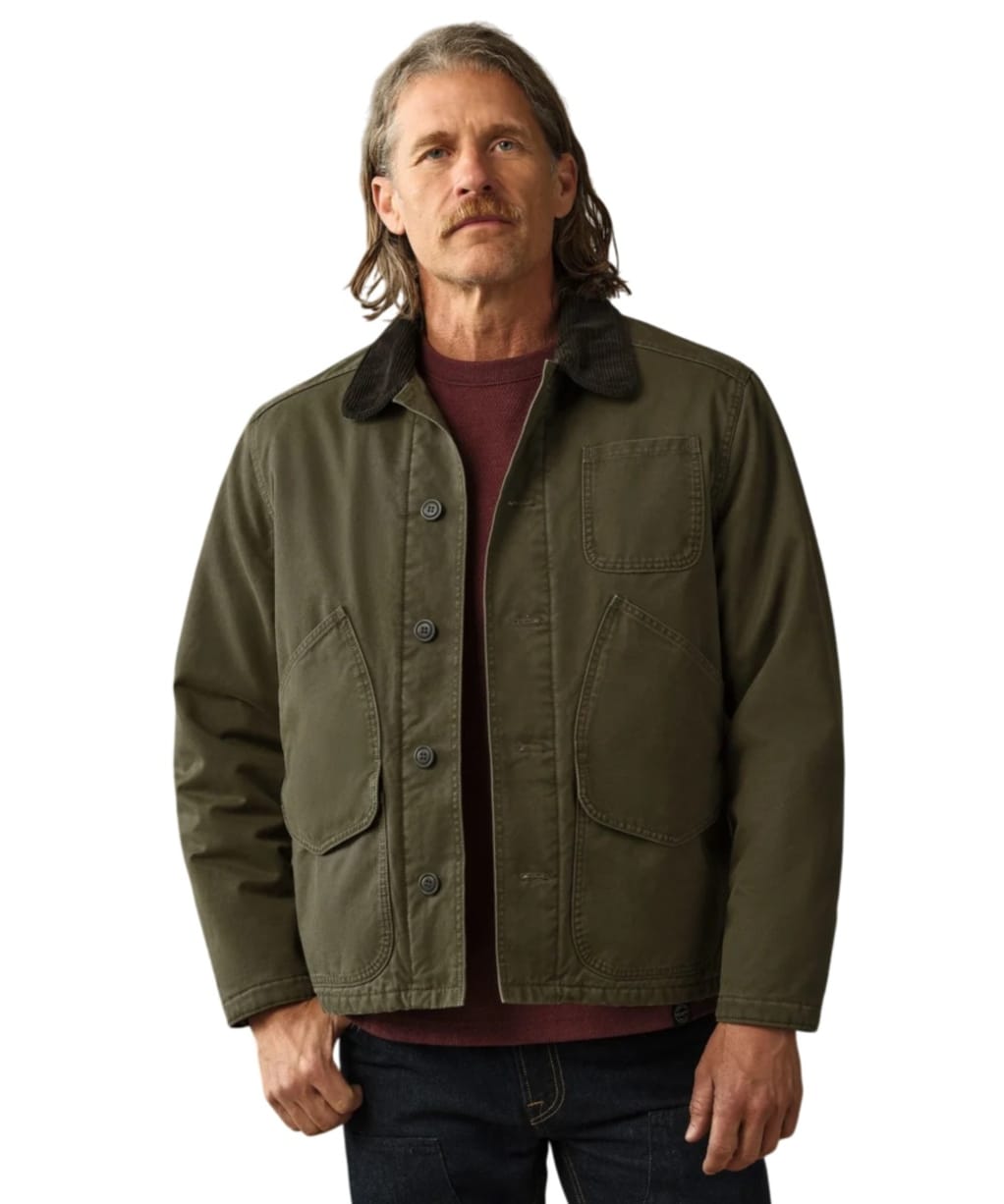 Men's Filson Insulated Canvas Outfitter Jacket - Dark Olive