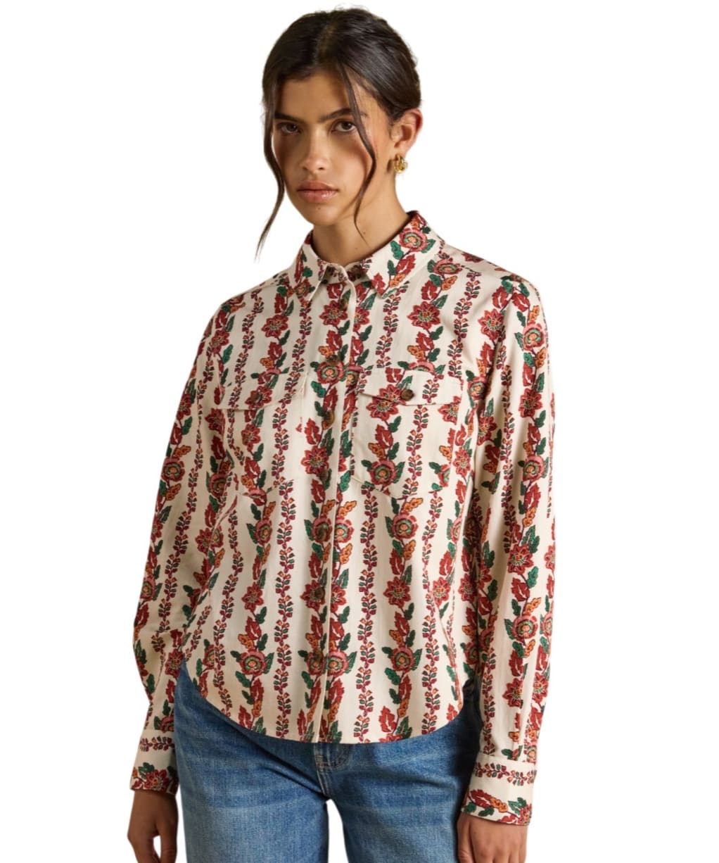 Women's Joules Evelyn Boxey Shirt  Cream