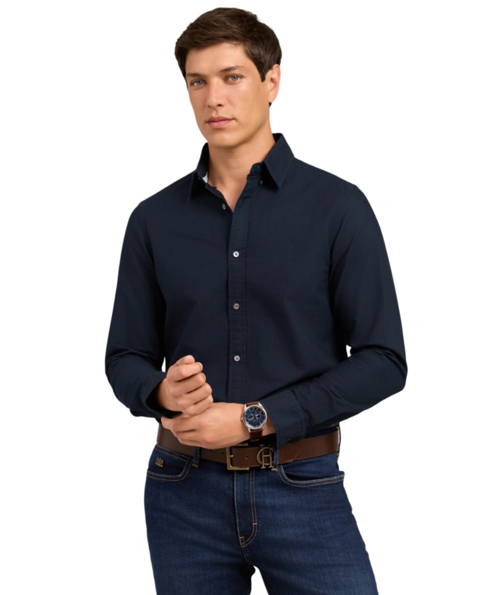 Men's Holland Cooper Classic Oxford Shirt - Ink Navy