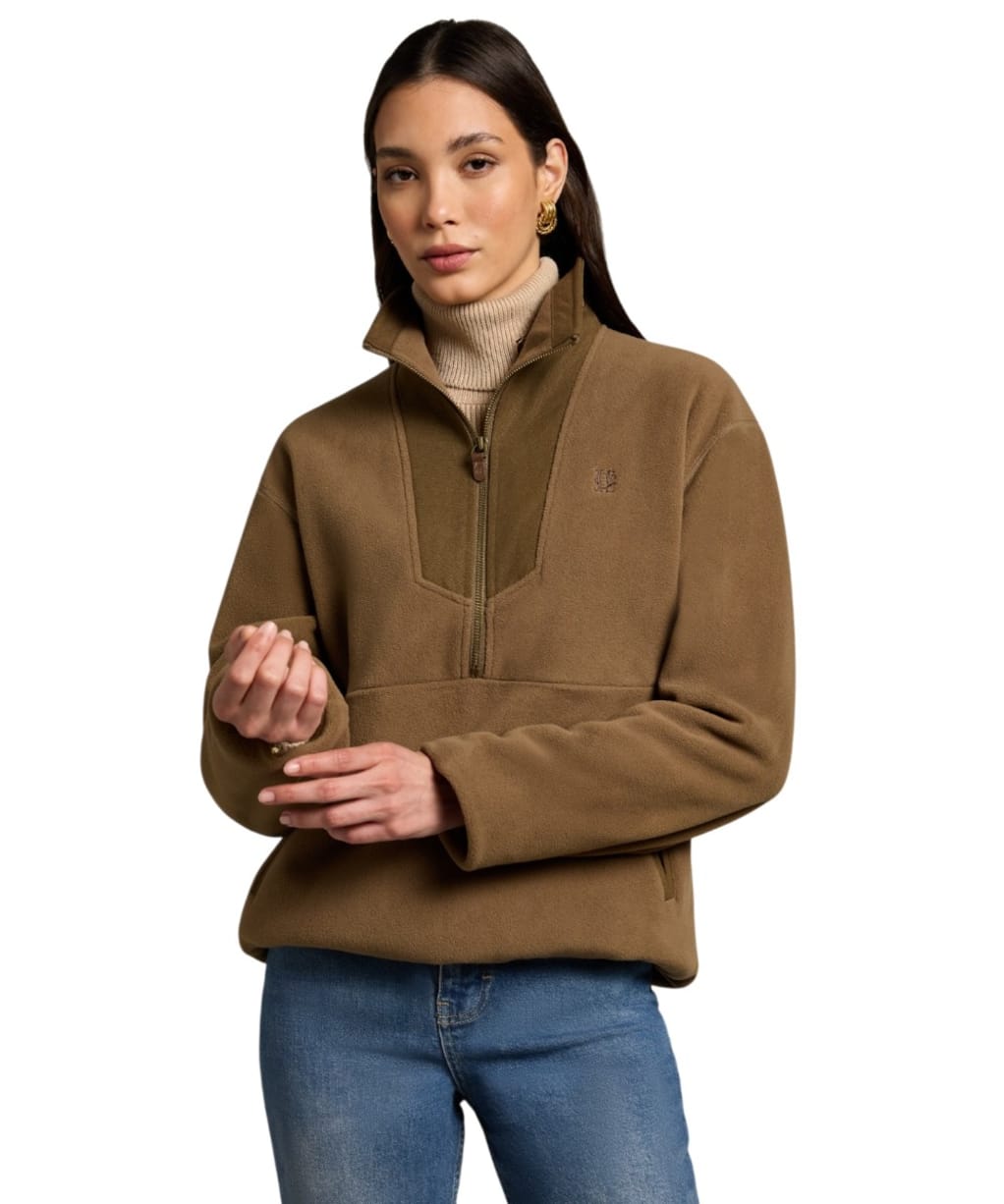 Women's Holland Cooper Relaxed Fit Country Quarter Zip - Chestnut