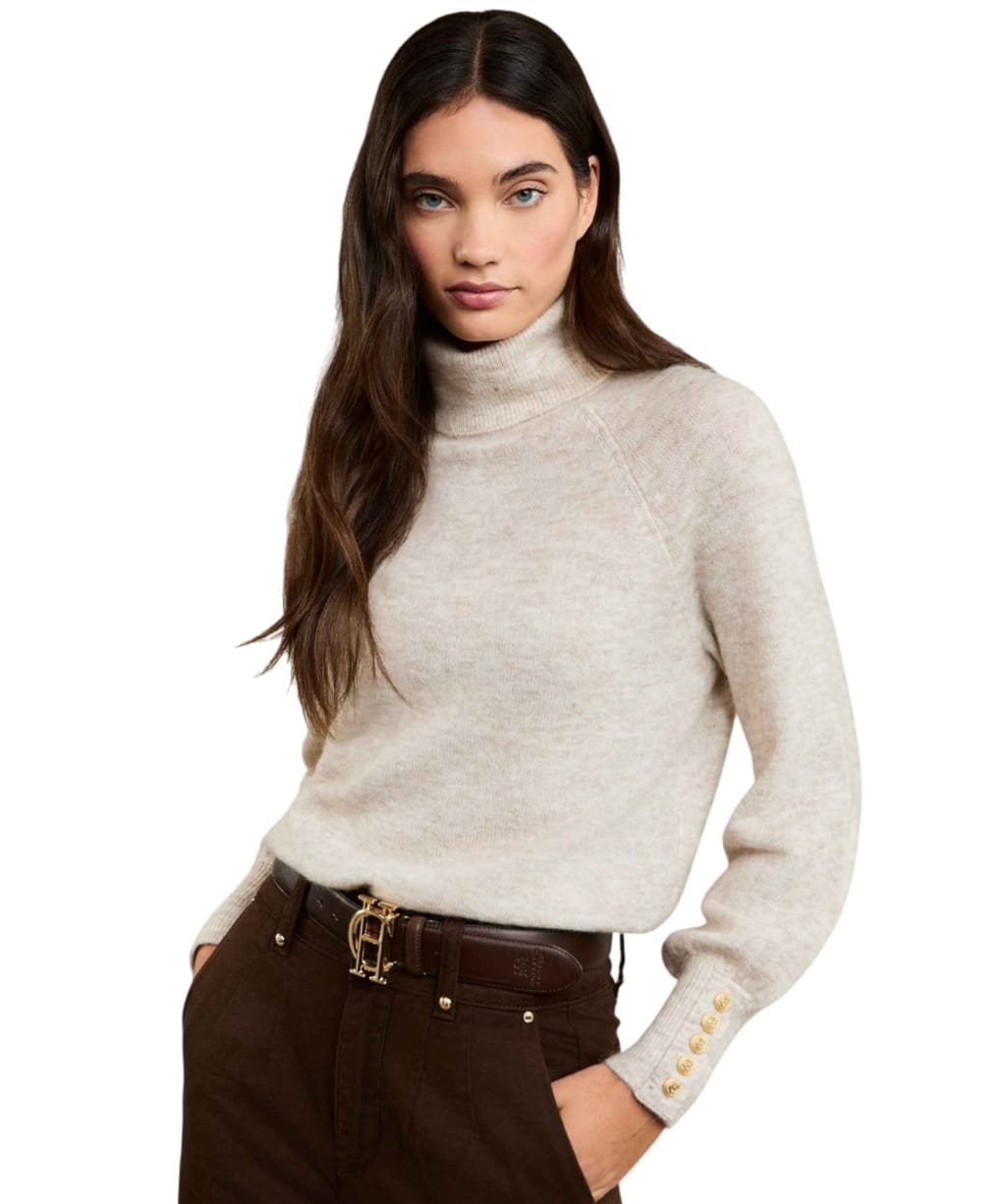 Women's Holland Cooper Maisie Roll Neck Knit - Barley
