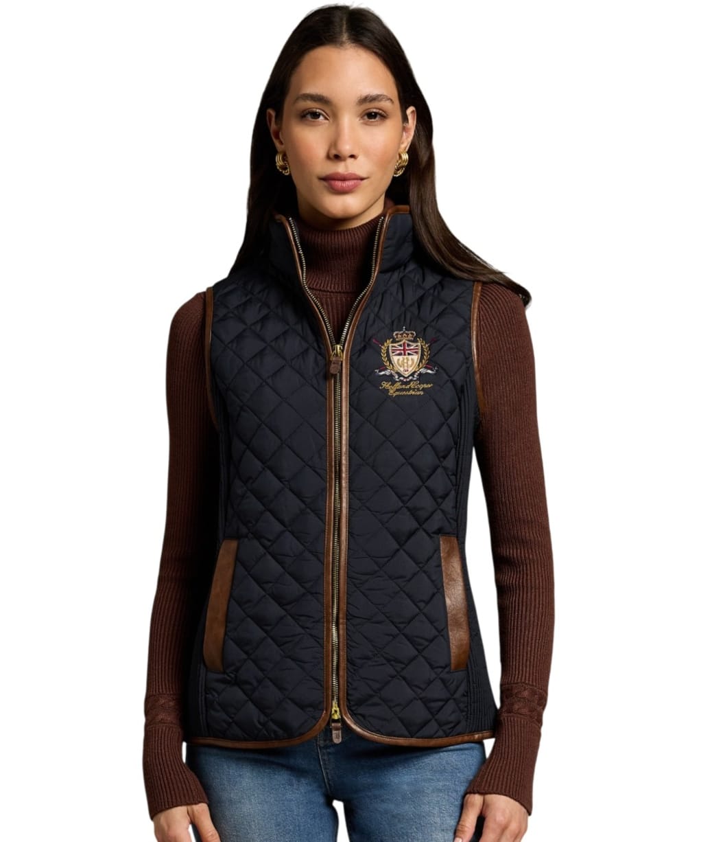 Women's Holland Cooper Boughton Diamond Quilt Gilet - Ink Navy