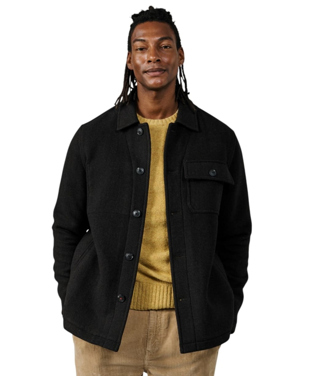 Men's Aubin Nettleham Wool Jacket - Chocolate Herringbone