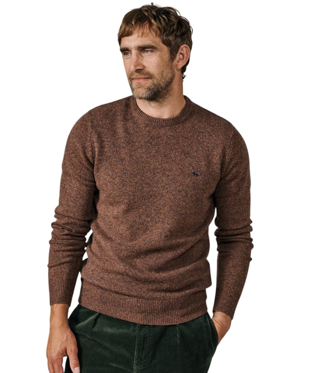 Men's Aubin Westbourne Merino Crew Sweater - Chocolate Mix