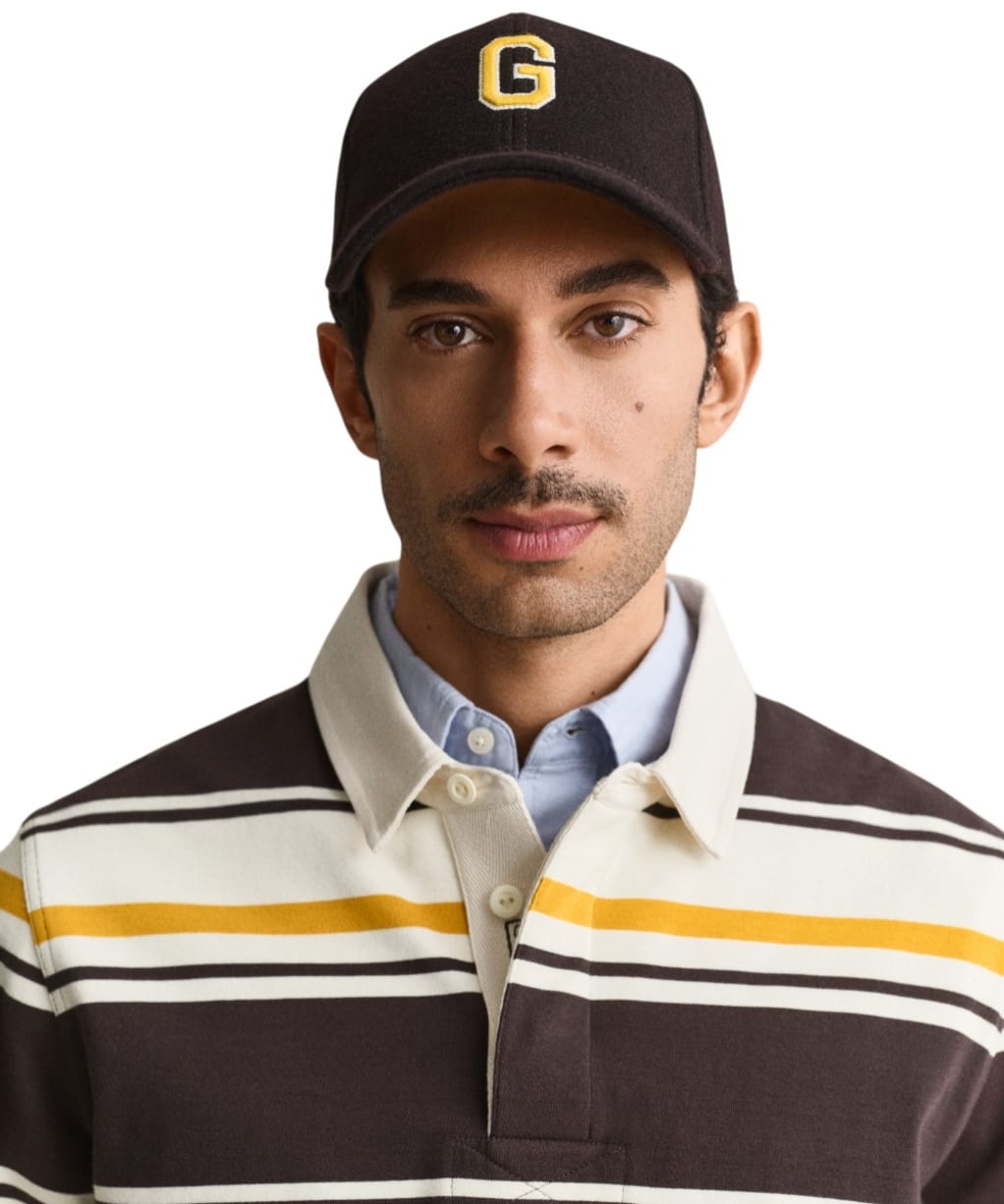 Men's GANT Colourful Melton Cap - Charred Wood Brown