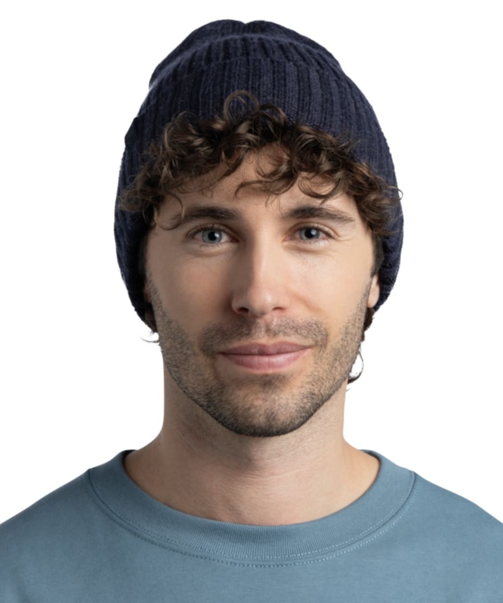 Buff Norval Merino Knitted Beanie - Night Blue