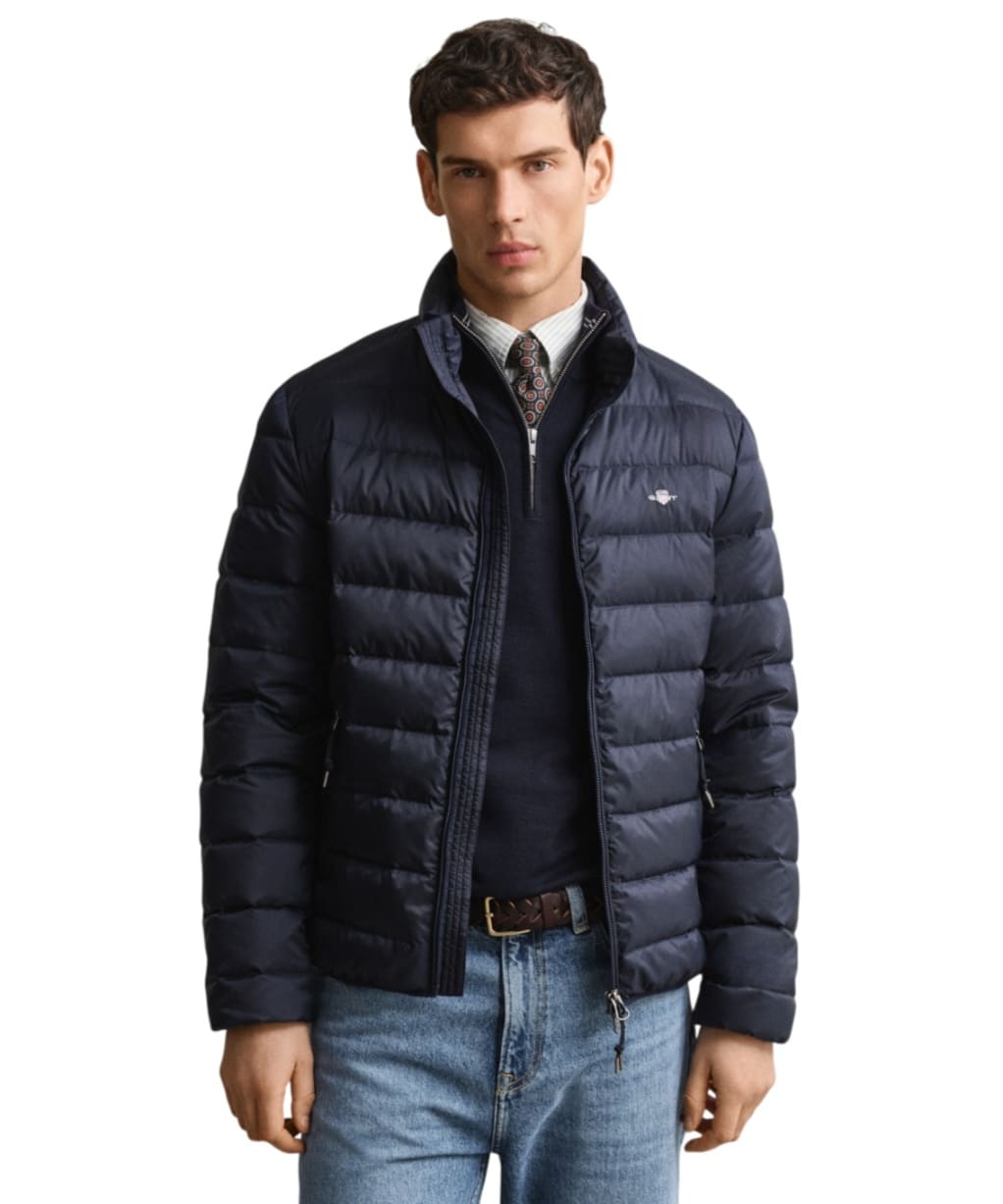 Men's GANT Light Down Jacket - Evening Blue