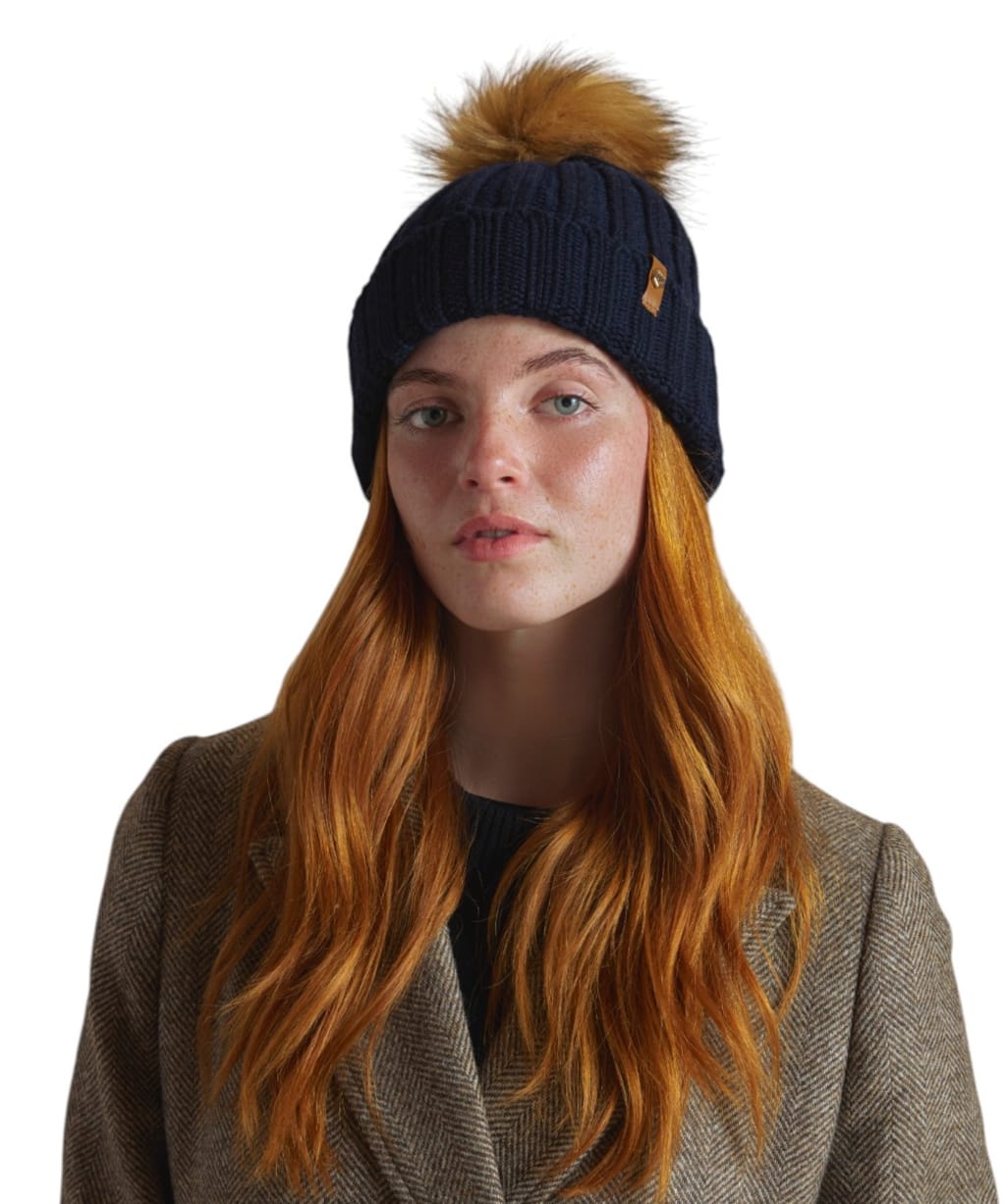 Women's Fairfax & Favor Signature Bobble Hat - Navy
