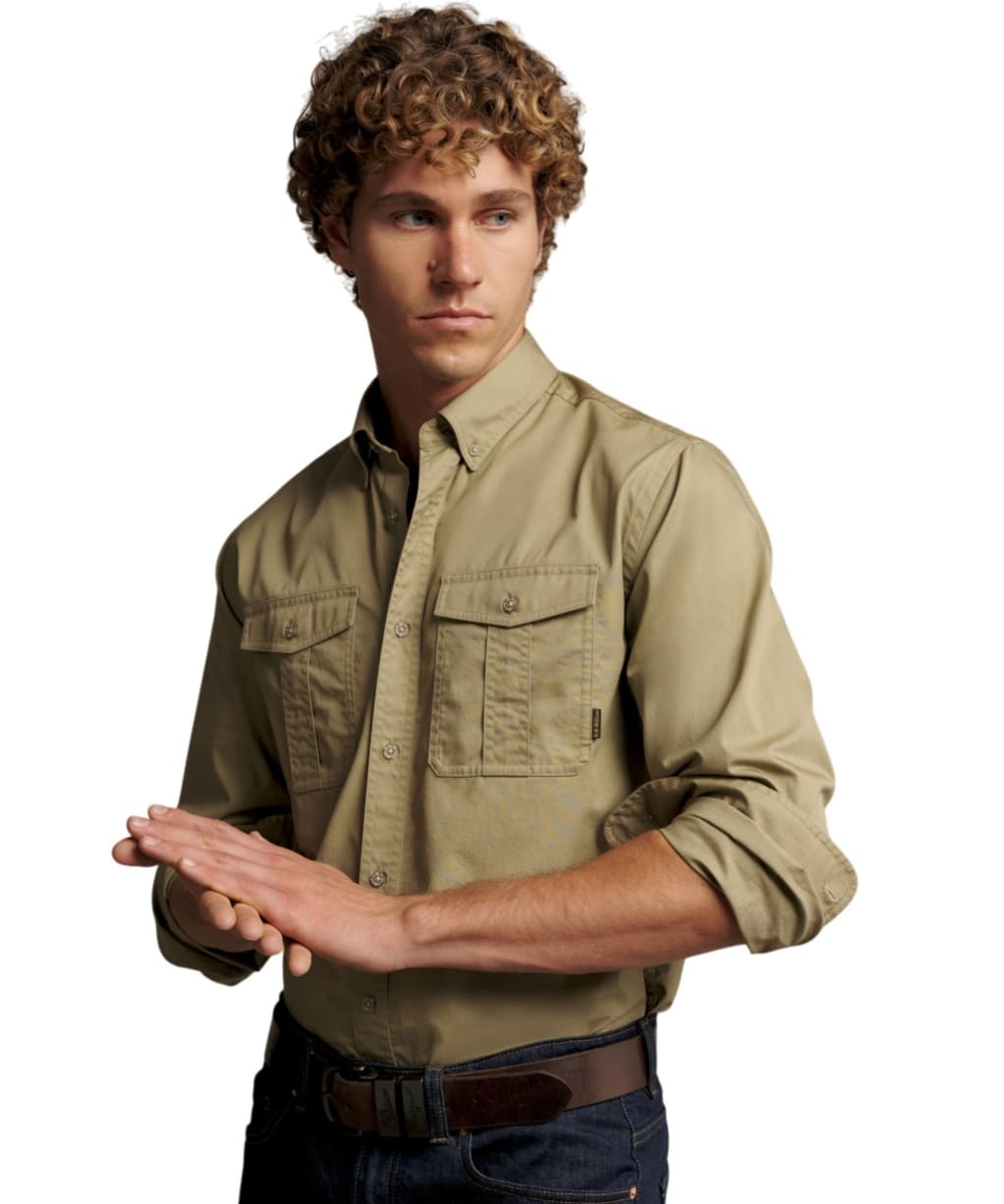 Men's R.M. Williams Walpole Worker Shirt - Khaki