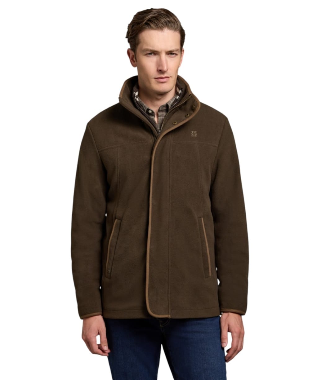Men's Holland Cooper Fleece Field Jacket - Khaki