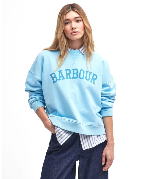 Women's Barbour Ella Crew Neck Sweatshirt - Blue Haze